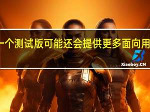 第一个测试版可能还会提供更多面向用户的功能