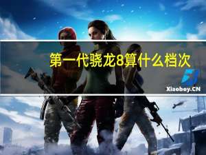 第一代骁龙8算什么档次