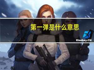 第一弹是什么意思
