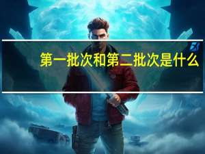 第一批次和第二批次是什么