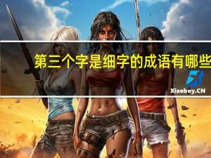 第三个字是细字的成语有哪些