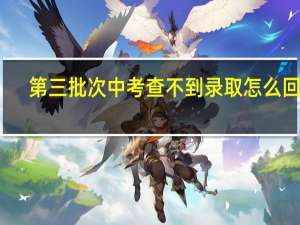 第三批次中考查不到录取怎么回事