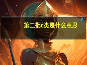 第二批c类是什么意思