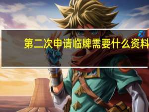 第二次申请临牌需要什么资料