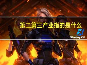 第二第三产业指的是什么