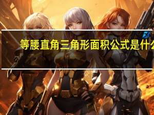 等腰直角三角形面积公式是什么