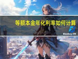 等额本金年化利率如何计算
