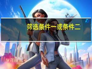 筛选条件一或条件二（筛选条件）