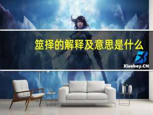 筮择的解释及意思是什么