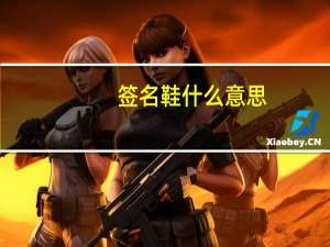 签名鞋什么意思