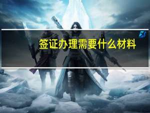签证办理需要什么材料