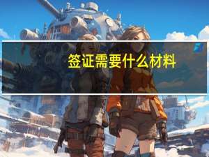 签证需要什么材料