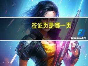 签证页是哪一页