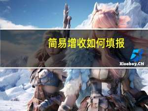 简易增收如何填报