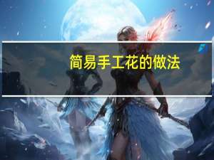 简易手工花的做法