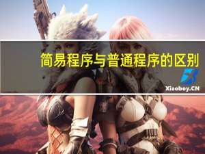 简易程序与普通程序的区别