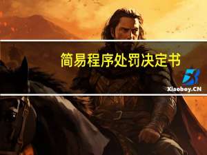 简易程序处罚决定书