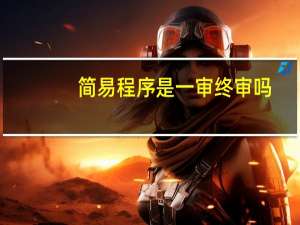 简易程序是一审终审吗