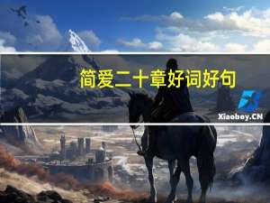 简爱二十章 好词好句