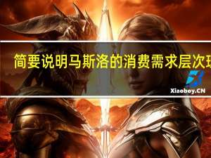 简要说明马斯洛的消费需求层次理论