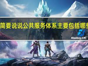简要说说公共服务体系主要包括哪些内容