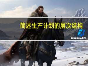 简述生产计划的层次结构
