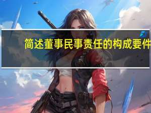 简述董事民事责任的构成要件