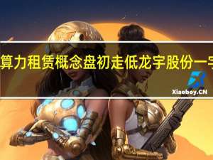 算力租赁概念盘初走低 龙宇股份一字跌停