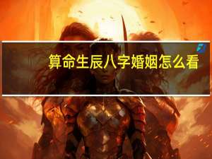 算命生辰八字婚姻怎么看