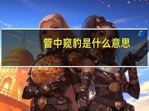 管中窥豹是什么意思