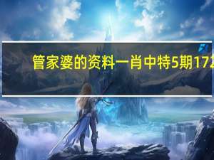管家婆的资料一肖中特5期172,外观精选解释落实_ZOL96.96.4