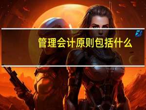 管理会计原则包括什么