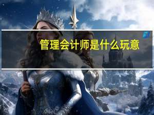管理会计师是什么玩意