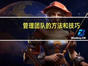 管理团队的方法和技巧
