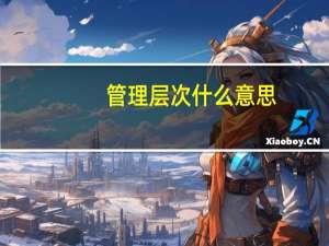 管理层次什么意思（管理层次）
