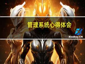 管理系统心得体会