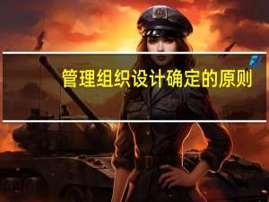 管理组织设计确定的原则