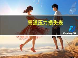 管道压力损失表（管道压力损失速查表）