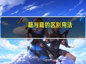 籍与藉的区别用法（藉和籍的区别）