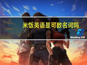 米饭英语是可数名词吗