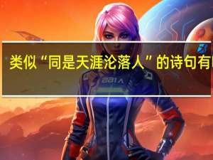 类似“同是天涯沦落人”的诗句有哪些