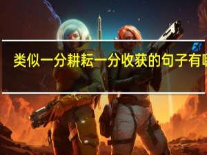 类似一分耕耘一分收获的句子有哪些