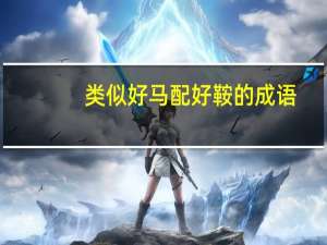 类似好马配好鞍的成语（类似好马配好鞍）