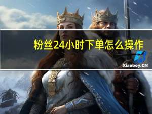 粉丝24小时下单怎么操作 - qq好看
