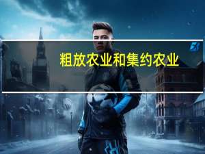 粗放农业和集约农业（集约农业）