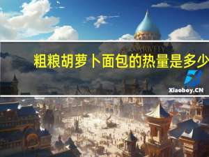 粗粮胡萝卜面包的热量是多少