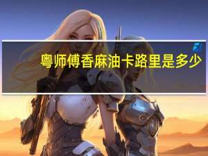 粤师傅 香麻油卡路里是多少