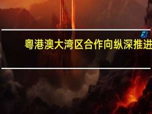 粤港澳大湾区合作向纵深推进