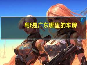 粤f是广东哪里的车牌