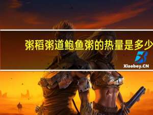 粥稻粥道 鲍鱼粥的热量是多少